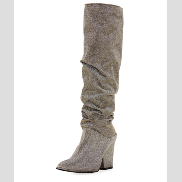 stuart weitzman metallic boots